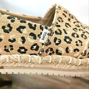 Tom's Alpargata Platform espadrille Cheetah print. Size 7.5